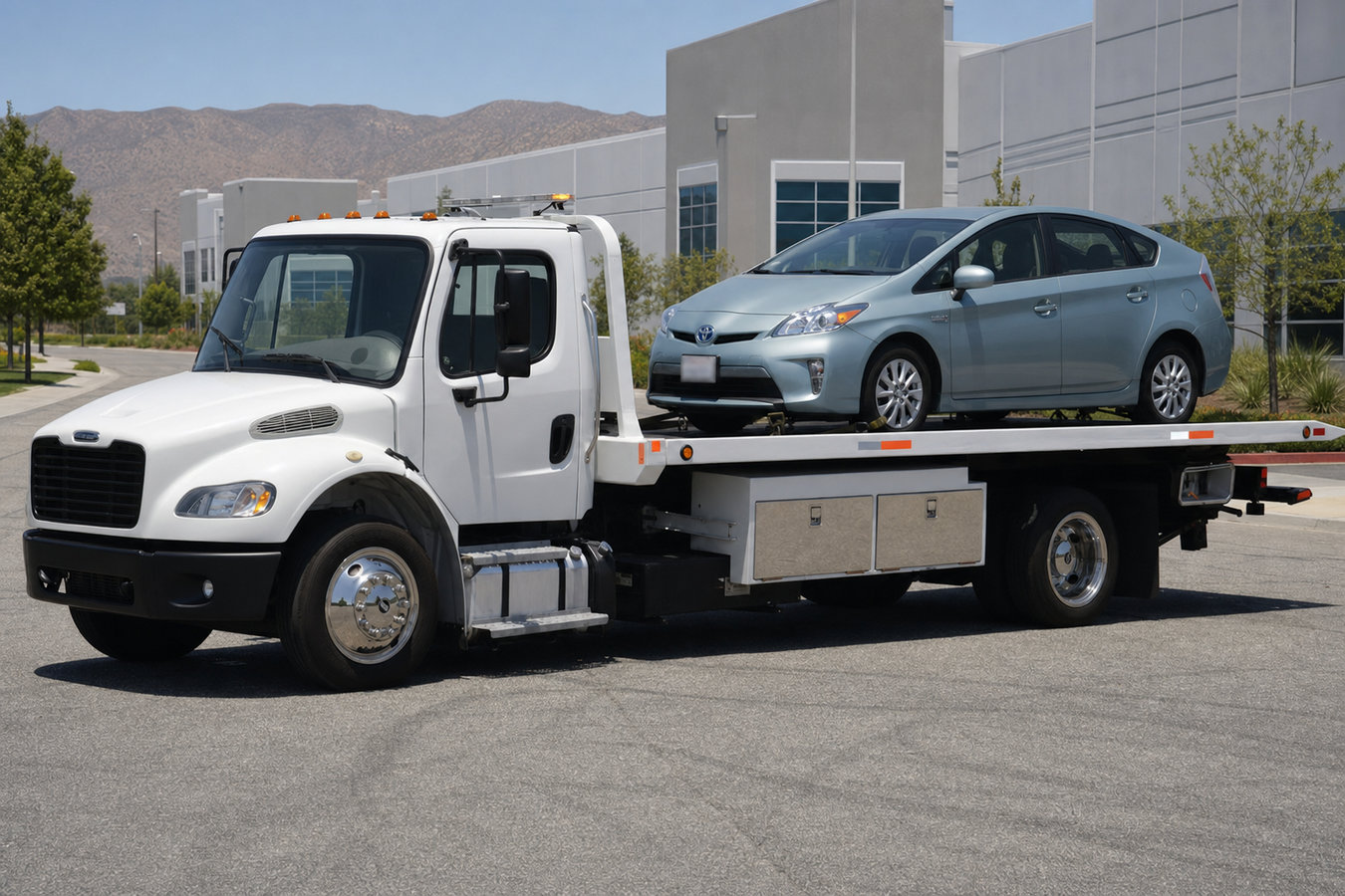 Flatbed towing