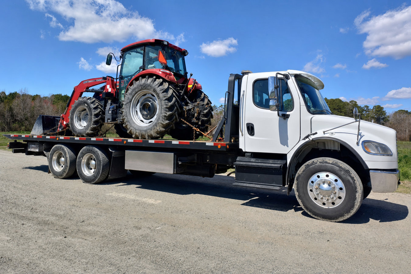 Heavy equipment and machinery towing